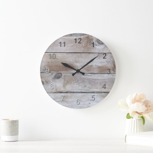 Weathered Wood Große Wanduhr (Zuhause)