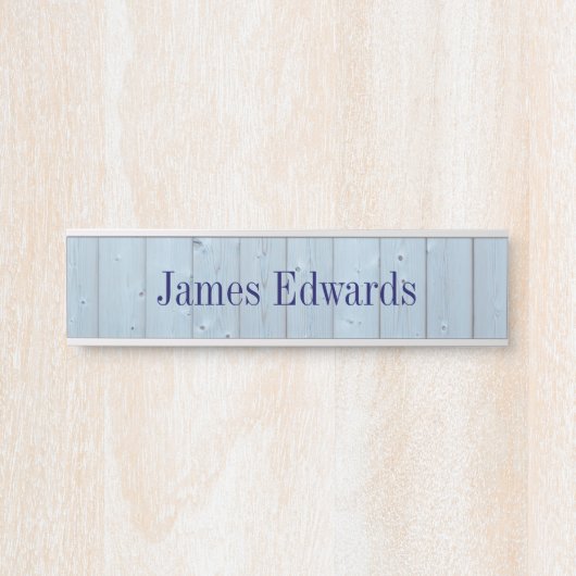 Weathered Wood like Texture Name Tellers Schreibti Türschild (Vorderseite )