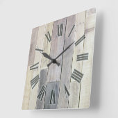 Weathered Wood Quadratische Wanduhr (Winkel)