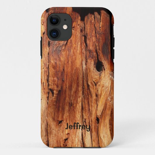 Weathered Wood Siding, Name Case-Mate iPhone Hülle (Rückseite)