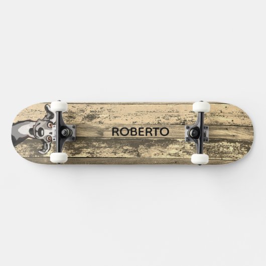 Weathered Wood Skate Deck Skateboard (Horizontal)
