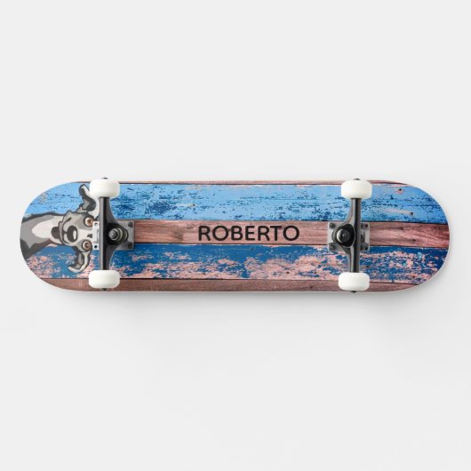 Weathered Wood Skate Deck Skateboard (Horizontal)