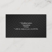 Weatherization Business Cards Visitenkarte (Rückseite)
