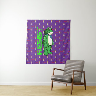 Weatherproof Personalized House Flag Resist frog Wandteppich