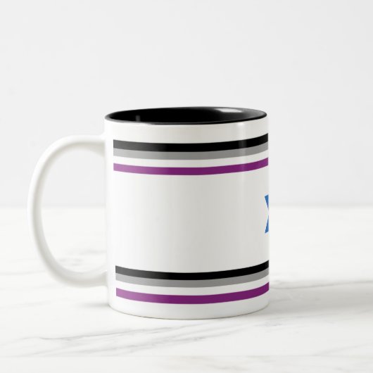 Weatherproof Personalized House Flag Zweifarbige Tasse (Links)