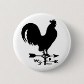 Weathervane Rooster Button (Vorderseite)