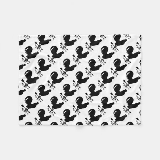 Weathervane Rooster Fleecedecke (Vorderseite (Horizontal))