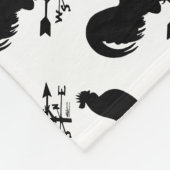 Weathervane Rooster Fleecedecke (Ecke)