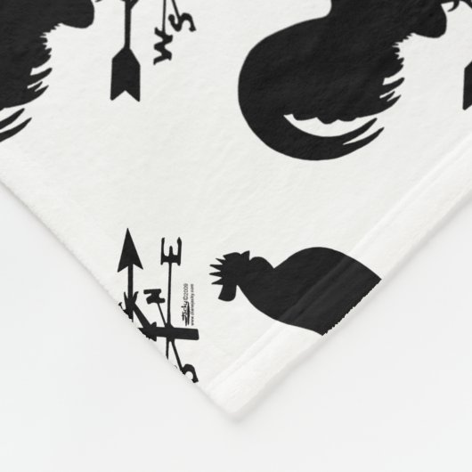 Weathervane Rooster Fleecedecke (Ecke)