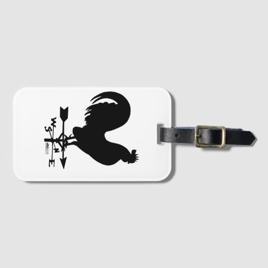 Weathervane Rooster Gepäckanhänger (Vorderseite (Horizontal))