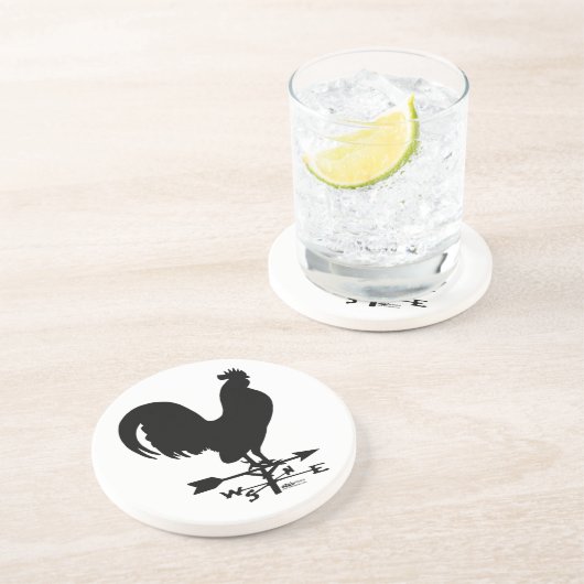 Weathervane Rooster Getränkeuntersetzer (Seite)