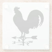 Weathervane Rooster Glasuntersetzer (Rückseite)