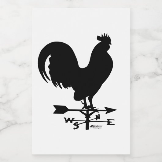 Weathervane Rooster Lebensmitteletikett (Einzelnes Label)