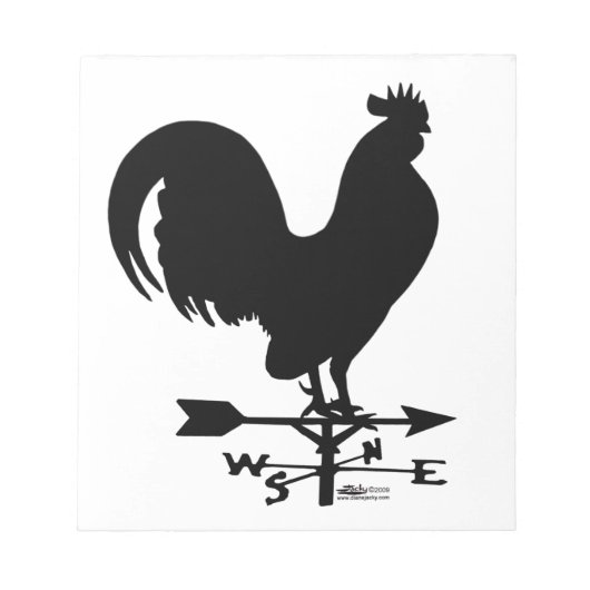 Weathervane Rooster Notizblock (Vorderseite)