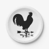 Weathervane Rooster Pappteller (Vorderseite)