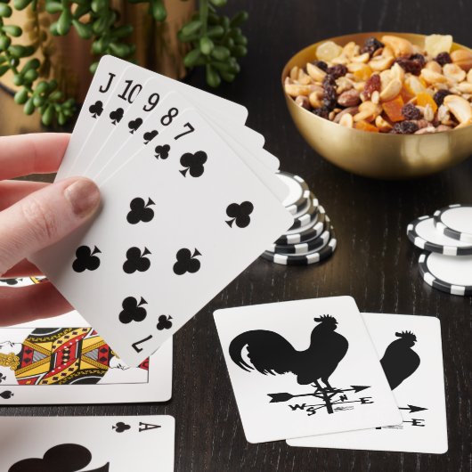 Weathervane Rooster Spielkarten (In Situ)