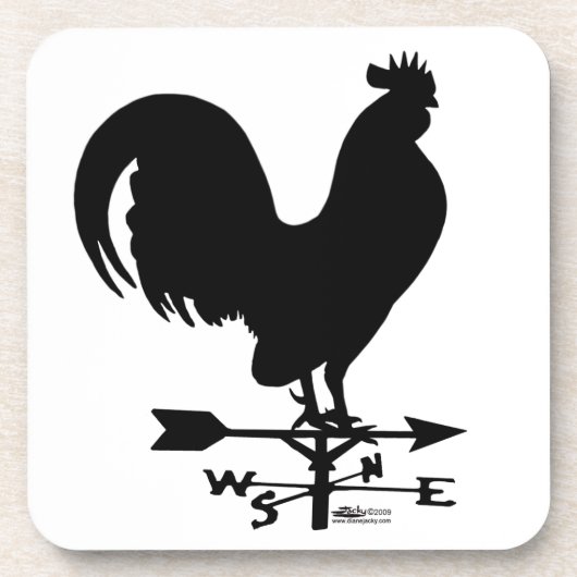 Weathervane Rooster Untersetzer (Vorderseite)