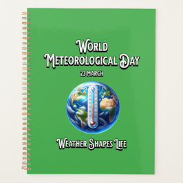 Weathr formt das Leben. Weltmeteorologischer Tag. Planer