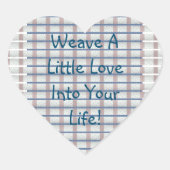 Weave Liebe Herz-Aufkleber (Vorderseite)