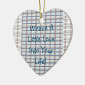 Weave Liebe Keramik Ornament (Links)