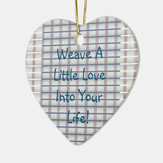 Weave Liebe Keramik Ornament (Links)