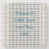 Weave Liebe   Steinuntersetzer (Vorderseite)