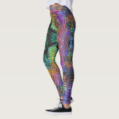 Weave Mandala Aquamarin Gelb und Rosa Leggings (Links)