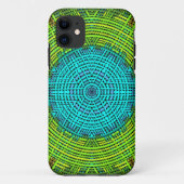 Weave Mandala Blue und Green Case-Mate iPhone Hülle (Rückseite)