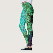 Weave Mandala Blue und Green Leggings (Links)
