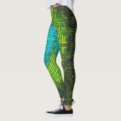 Weave Mandala Blue und Green Leggings (Links)
