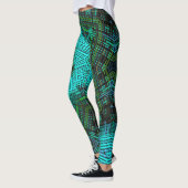 Weave Mandala Blue und Green Leggings (Links)