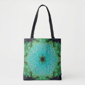 Weave Mandala Blue und Green Tasche (Vorderseite)