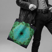 Weave Mandala Blue und Green Tasche