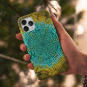 Weave Mandala Blue und Yellow Case-Mate iPhone Hülle
