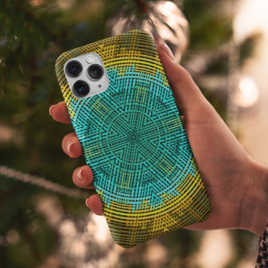 Weave Mandala Blue und Yellow Case-Mate iPhone Hülle