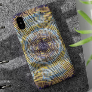 Weave Mandala Blue und Yellow Case-Mate iPhone Hülle