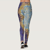 Weave Mandala Blue und Yellow Leggings (Rückseite)