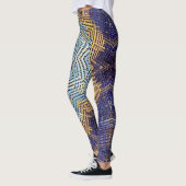 Weave Mandala Blue und Yellow Leggings (Links)