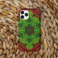 Weave Mandala Blume Rot und Grün