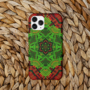 Weave Mandala Blume Rot und Grün Case-Mate iPhone Hülle