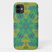 Weave Mandala Gelb Grün und Blau Case-Mate iPhone Hülle (Rückseite)