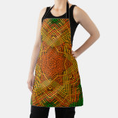 Weave Mandala Gelb Orange und Grün Schürze (InSitu)