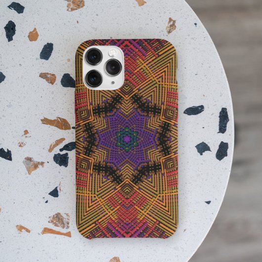 Weave Mandala Gelb Orange und Lila Case-Mate iPhone Hülle