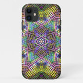 Weave Mandala Gelb Rosa und Grün Case-Mate iPhone Hülle (Rückseite)
