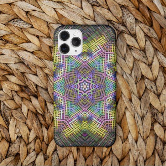 Weave Mandala Gelb Rosa und Grün Case-Mate iPhone Hülle