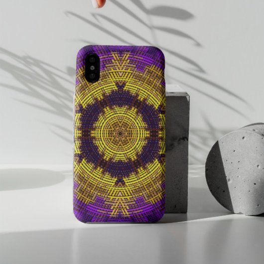 Weave Mandala Gelb und Lila Case-Mate iPhone Hülle