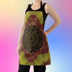 Weave Mandala Gelb und Orange Schürze