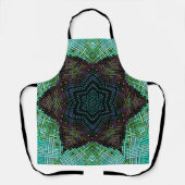 Weave Mandala Green Blue und Lila Schürze (Vorderseite)