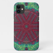 Weave Mandala Green Blue und Red Case-Mate iPhone Hülle (Rückseite)