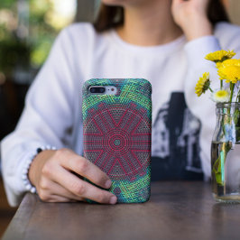 Weave Mandala Green Blue und Red Case-Mate iPhone Hülle